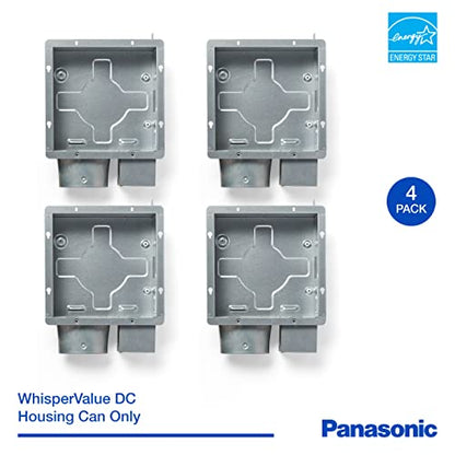 Panasonic FV-0510VSA1 WhisperValue DC Housing Can, 50-80-100 CFM, Contractor 4 Pack