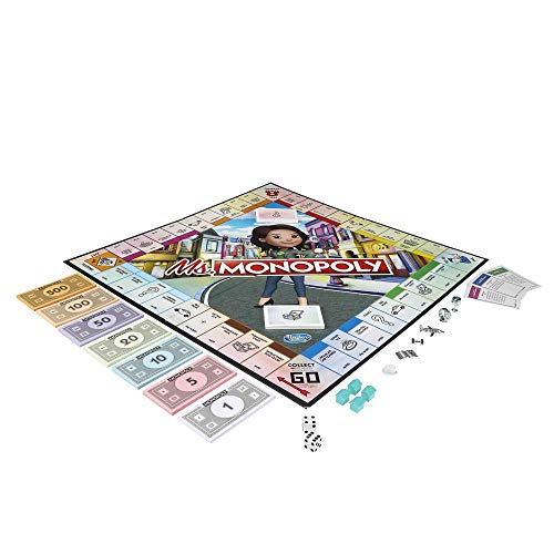 Monopoly Ms.Monopoly Board Game for Ages 8 & Up, Brown (E8424)