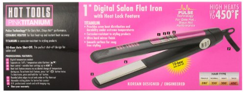 Hot Tools Hpk11 Pinktitanium Digital Salon Titanium Flat Iron 1 Inch