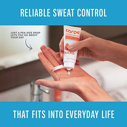 Carpe Antiperspirant Hand Lotion, A dermatologist-recommended, non-irritating, smooth lotion that helps stops hand sweat, Great for hyperhidrosis