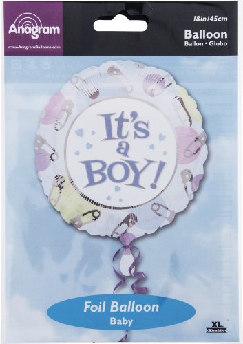 Anagram Foil Balloon 18" It's a Boy Pins and Dots