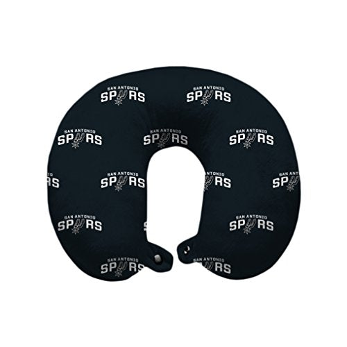 Pegasus Sports NBA San Antonio Spurs Unisex Nbanba U-Neck Polyester Travel Pillow, Black, One Size