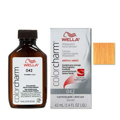 Wella Color Charm Permanent Liquid Hair Color for Gray Coverage 042 Gold