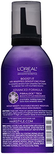 L'Oréal Paris Advanced Hairstyle BOOST IT Air Whipped Densifying Foam, 6.8 fl. oz.