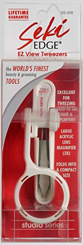 Seki Edge EZ View Tweezer with Magnifier SS 508