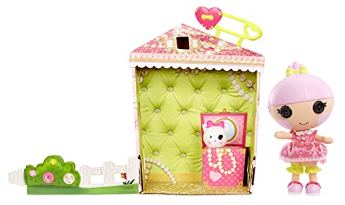 Lalaloopsy Littles Doll- Trinket Sparkles and Pet Yarn Ball Kitten, 7" Princess Doll with Pink Outfit & Accessories, Reusable House Playset- Gifts for Kids, Toys for Girls Ages 3 4 5+ to 103 Years Old