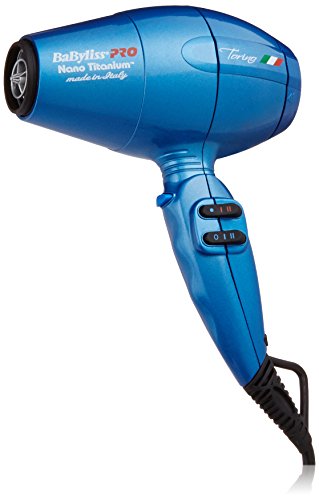 BaBylissPRO Nano Titanium Torino Mid-Size Dryer, Blue