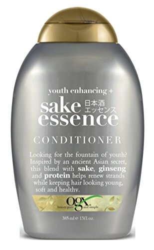 OGX Youth Enhancing + Sake Conditioner, 13 Ounce Bottle Sulfate-Free Surfactant Conditioner