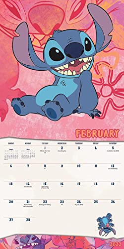 Trends International 2022 Disney Stitch - 24" x 12" - 16 Month Calendar