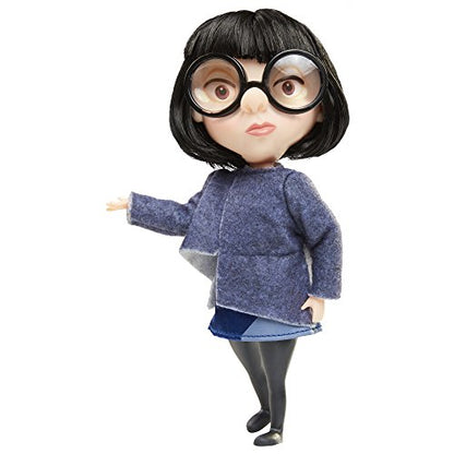 The Incredibles 2 Edna Action Figure Doll in Deluxe Blue Costume and Glasses