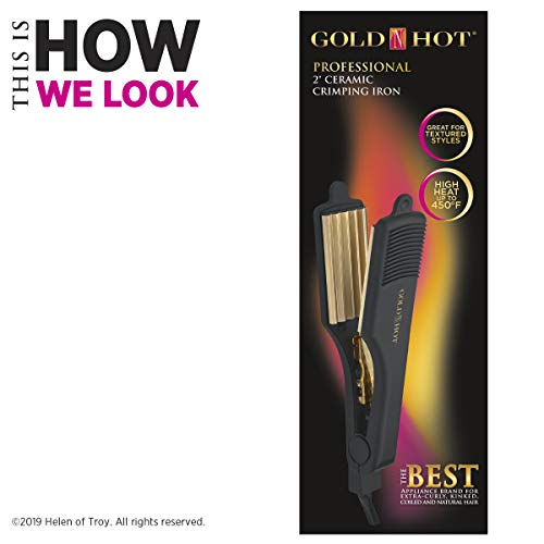 Gold N Hot Professional Ceramic 2” Hair Crimper Iron