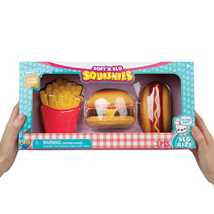 ORB Soft'n Slo Squishies Fun Food Variety Box - Cute Fidget & Sensory Toys for Boys & Girls. Best Gift for Kids!, 54267