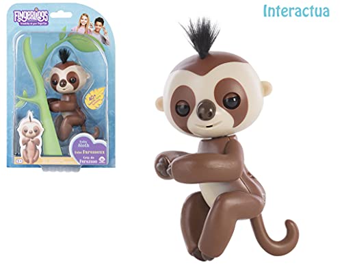 Fingerlings Baby Sloth - Kingsley (Brown) -  Interactive Baby Pet - by WowWee