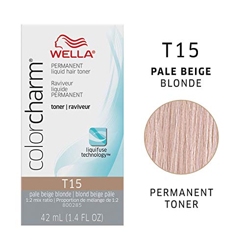 Wella Color Charm Hair Toner T15 Pale Beige Blonde, 1.4 fl oz