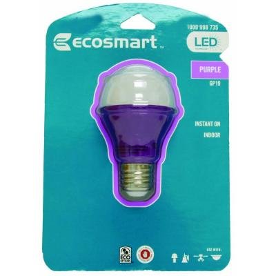 Purple LED Light Bulb by EcoSmart - 25W Equivalent GP19