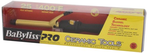 BaBylissPRO CT75S Ceramic Tools Spring Curling Iron ¾ Inch