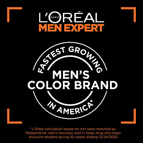 L’Oréal Paris Men Expert One Twist Mess Free Permanent Hair Color, Mens Hair Dye to Cover Grays, Easy Mix Ammonia Free Application, Medium Brown 04, 1 Application