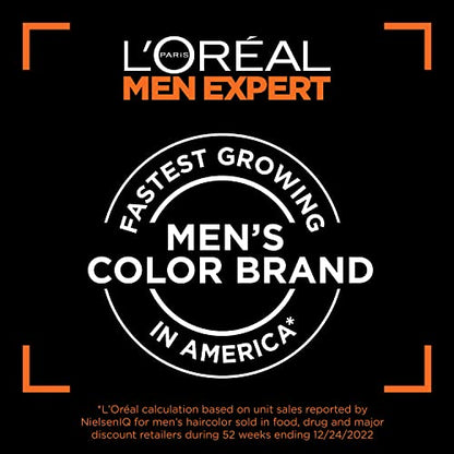 L’Oréal Paris Men Expert One Twist Mess Free Permanent Hair Color, Mens Hair Dye to Cover Grays, Easy Mix Ammonia Free Application, Medium Brown 04, 1 Application