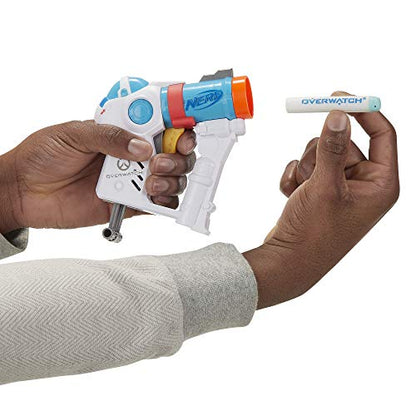 NERF Microshots Overwatch Mei Blaster -- Includes 2 Official Elite Darts -- for Kids, Teens, Adults