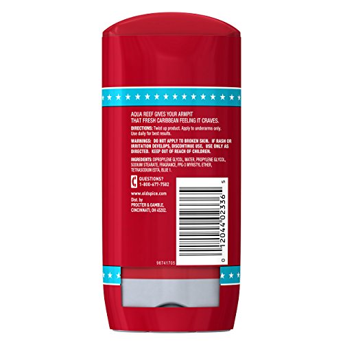 Old Spice Red Zone Deodorant, Aqua Reef, 2 Count