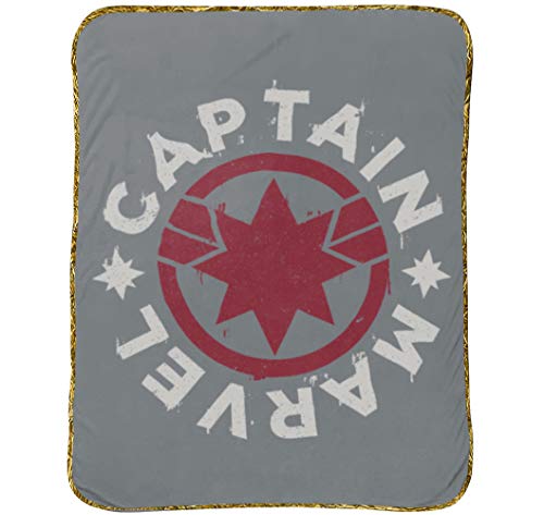 Jay Franco Captain Marvel Taking Off Throw Blanket, Gray