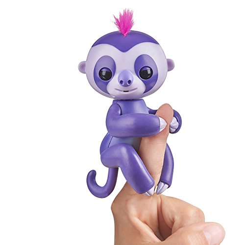 Fingerlings Baby Sloth - Marge (Purple) - Interactive Baby Pet - by WowWee