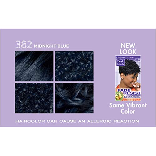 Dark and Lovely Fade Resist Rich Conditioning Hair Color, Brilliant Shine with Argan Oil and Vitamin E, Midnight Blue