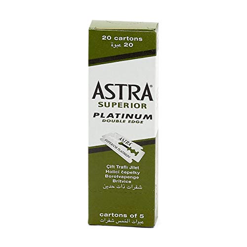 Astra Platinum Double Edge Safety Razor Blades ,100 Count