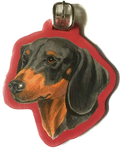 Westport Dog Breed Luggage Tag: Black & Tan Dachshund