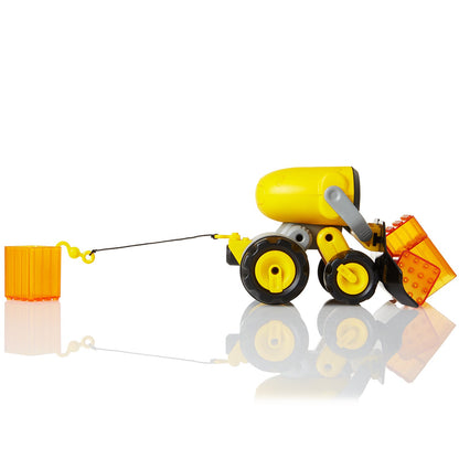 WowWee BotSquad Joe Plow (JP) - Interactive Robot Construction Vehicle Toy with Plow Attachment, Building Blocks, and Remote Control