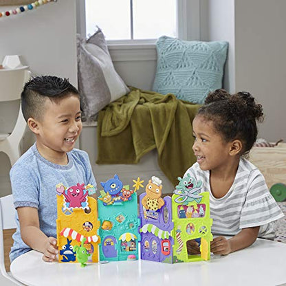 Hasbro Uglydolls Uglyville Unfolded Main Street Playset & Portable Tote, 3 Figures & Accessories