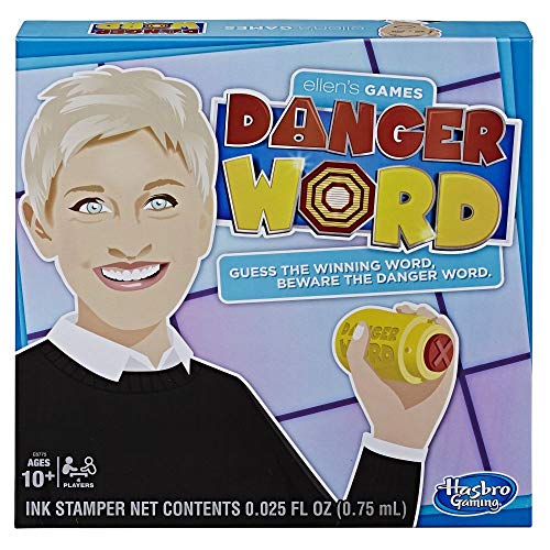 Hasbro Gaming Ellen's Games Danger Word Game; Ellen Degeneres Game for 4 Players Ages 10 & Up