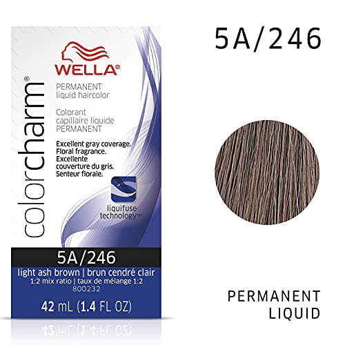 WELLA Color Charm Permanent Liquid Hair Color, 246/5A Light Ash Brown 1.4 Fl Oz (Pack of 1)