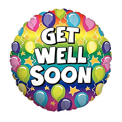 Betallic Get Well Rainbow Foil Balloon, 18", Multicolor