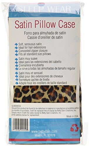 Betty Dain Satin Pillowcase, Standard, Leopard Print