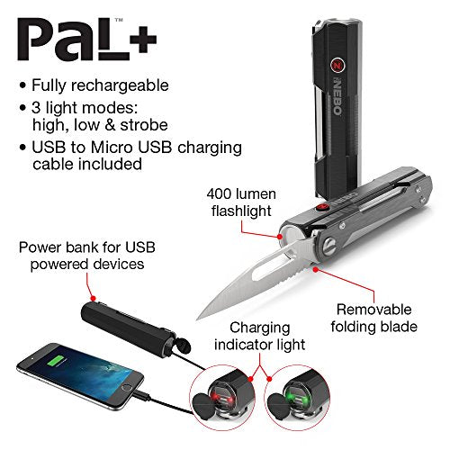 PAL+ Bright Rechargeable Flashlight with Power Bank