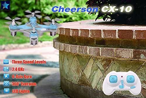 Cheerson CX-10 Mini 2.4G 4CH 6 Axis LED RC Quadcopter Toy Blue