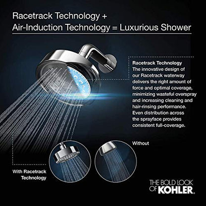 Kohler Forte, Single Function Katalyst, Fixed Showerhead, Polished Nickel