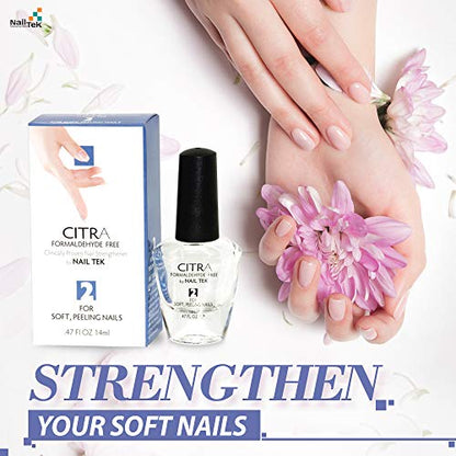 Nail Tek CITRA 2 Nail Strengthener For Soft and Peeling Nails, Conditions, Improves, and Protects Nails, Daily Nail Treatment, 1-Pack