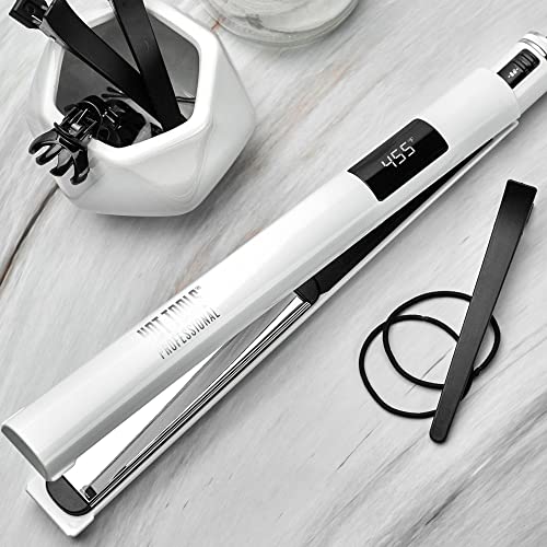 HOT TOOLS Pro Artist White Gold Digital Flat Iron, 1 inch