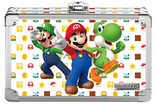 Vaultz Locking Supply Box and Pencil Box, 8.5 x 5 x 2.5 Inches, Mario, Luigi, Yoshi Design (VZ00891)