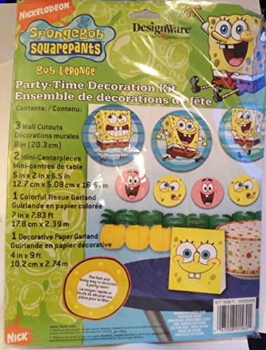 Spongebob Squarepants Party Supplies, Table Decorations, Invitations and Thank You Cards (Serves 8 Guests)