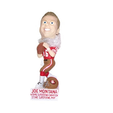 2002 BOBBLE DREAMS JOE MONTANA BOBBLEHEAD S.F. 49ERS RED JERSEY # 5951 OF 10000