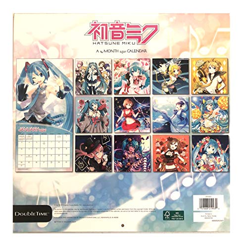 Hatsune Miku - 16 Month 2021 Wall Calendar