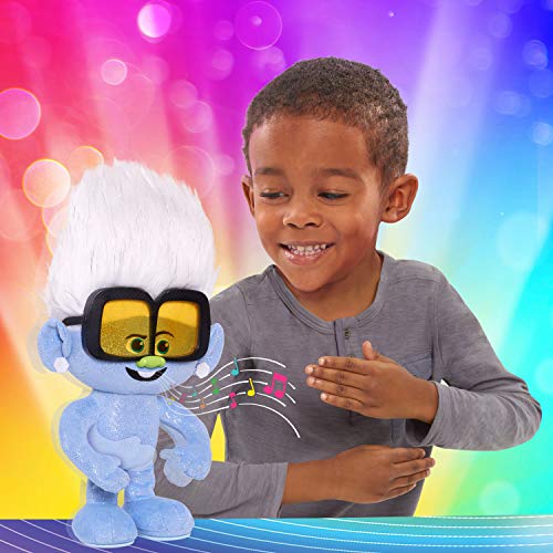 DreamWorks TrollsTopia Tiny Diamond Dancer, Lights and Sounds Musical Plush, by Just Play