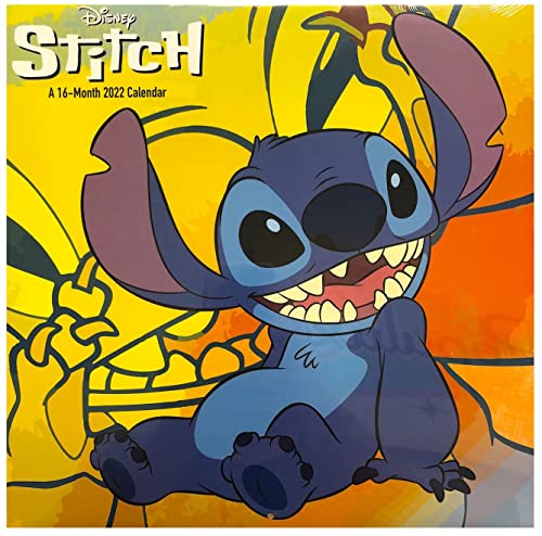 Trends International 2022 Disney Stitch - 24" x 12" - 16 Month Calendar