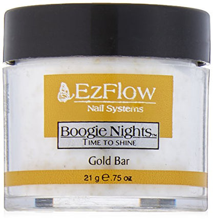 EZ Flow Time To Shine Glitter Gold Bar False Nails, 0.75 Ounce