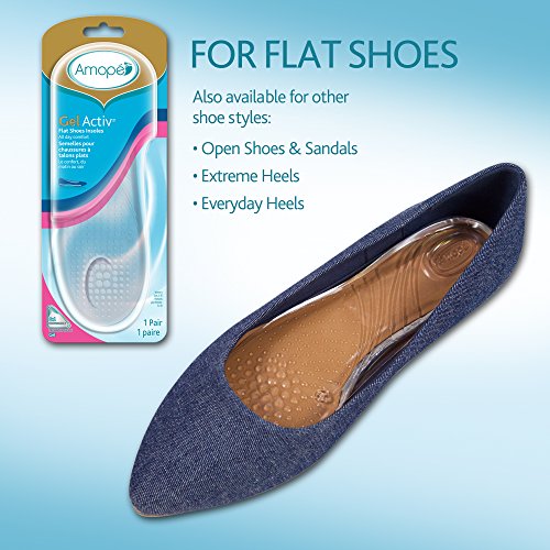 Amope Gel Activ Flat Shoes Insoles, 1 Count