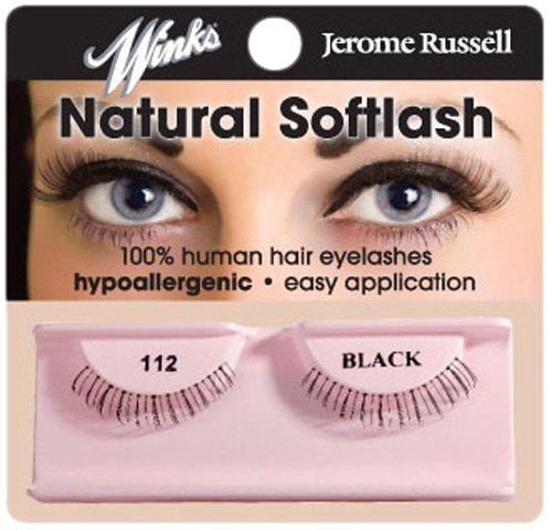 Jerome Russell Winks Natural Lashes, Black 112