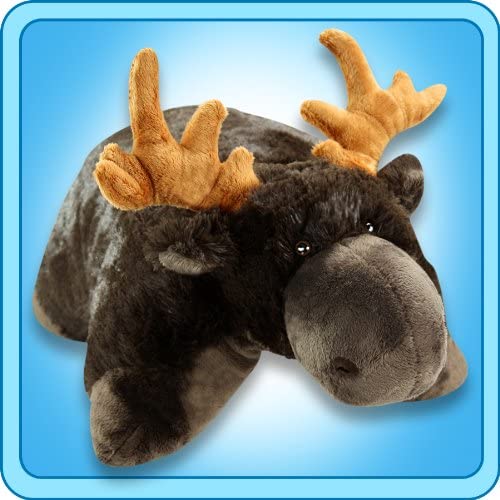 Pillow Pets Pee-Wees Chocolate Moose Plush Stuffed Animal 11”